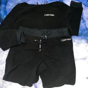 CALVIN KLEIN Sherpa Sweats and Hoodie Set